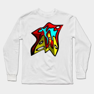 Distortion geometric art design Long Sleeve T-Shirt